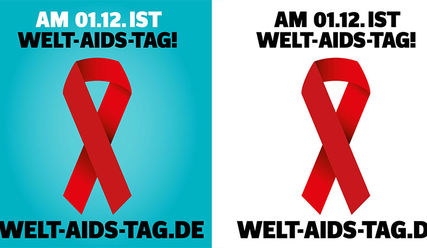 Die rote Schleife ist das Symbol des Kampfes gegen HIV und AIDS - Copyright: © Bundeszentrale für gesundheitliche Aufklärung