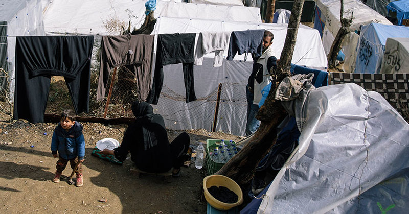 Die Situation im überfüllten Flüchtlingslager Moria auf Lesbos ist besonders für Kinder extrem schwierig
