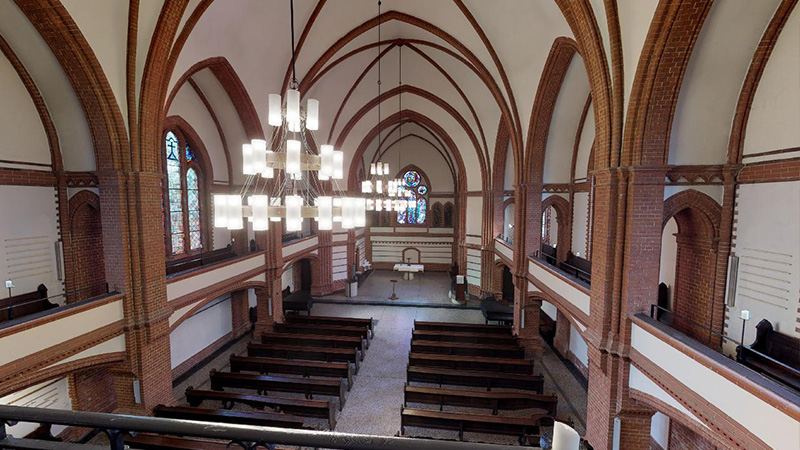 St. Petri Altona – Innenraum von der Orgelempore aus