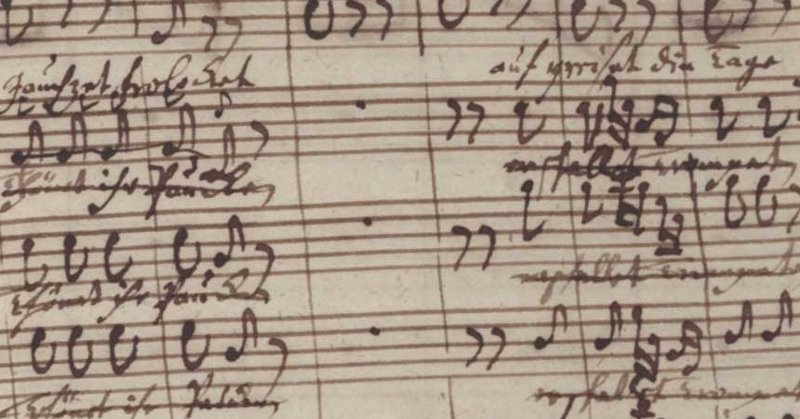 Handschrift des Weihnachtsoratoriums von Johann Sebastian Bach