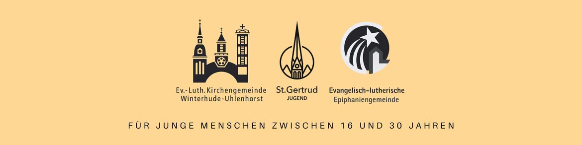 Logos der drei Gemeinden Winterhude-Uhlenhorst, St. Gertrud, Epiphanien