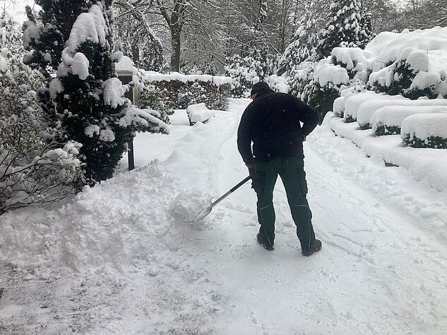 Friedhof Stellingen im Schnee