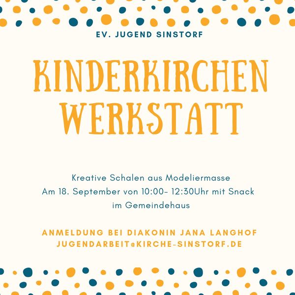 Flyer für die KiKi Werkstatt - Copyright: J. Langhof erstellt mit Canva