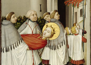 Grablegung der heiligen Ursula, um 1440, oberrheinisch
