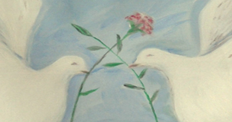 Ruhe und Frieden finden - wie es diese Tauben symbolisieren