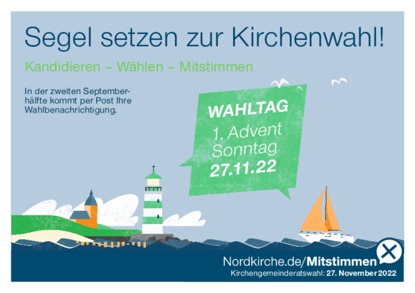 KGR-Wahl Motiv Segelboot - Copyright: Nordkirche