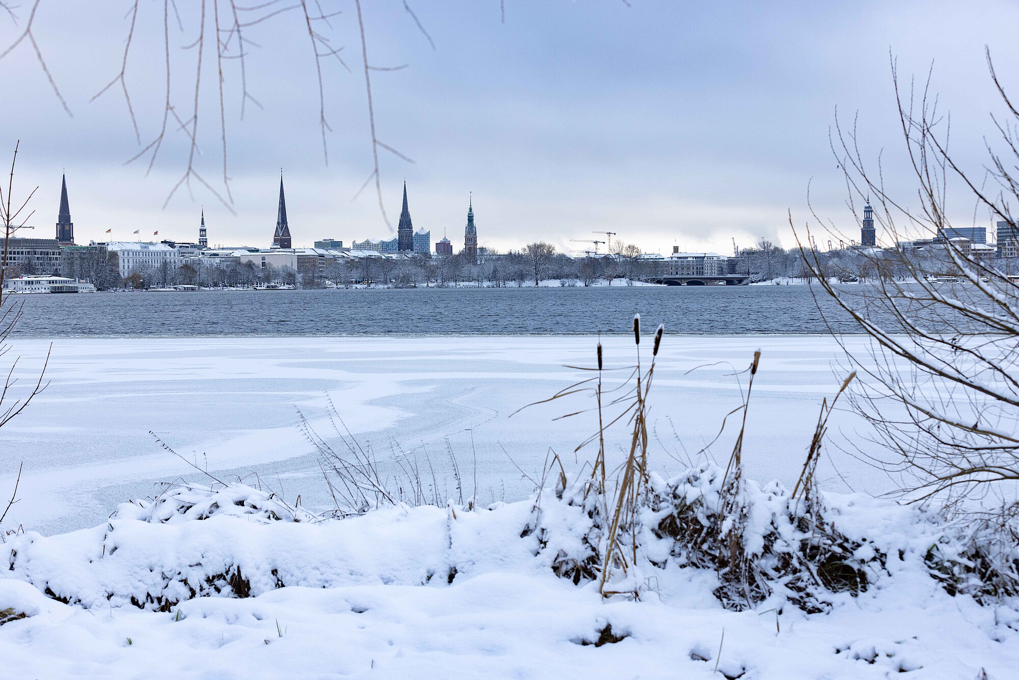 Die Alster Hamburgs im Winter