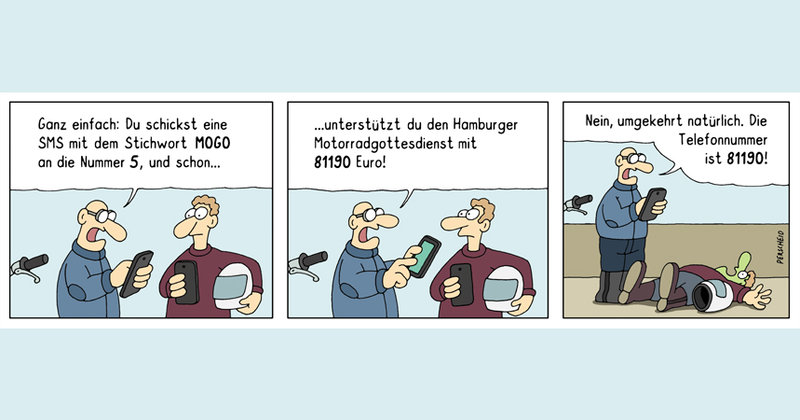 Gib mir 5 für MOGO Hamburg - Cartoon Martin Perscheid 