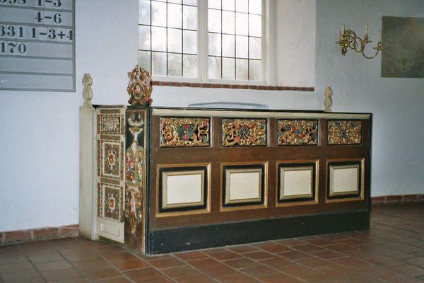 Juratengestühl in der St. Pankratiuskirche Ochsenwerder - Copyright: Simone Vollstädt