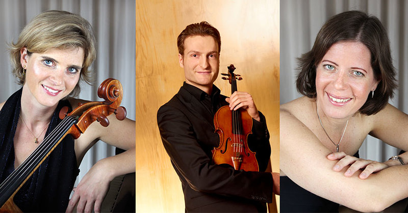 Klaviertrio Konradin Seitzer (Violine), Olivia Jeremias (Violoncello) - Konzertmeister und Solocellistin der Hamburger Philharmoniker - und Katharina Hinz (Klavier). 
