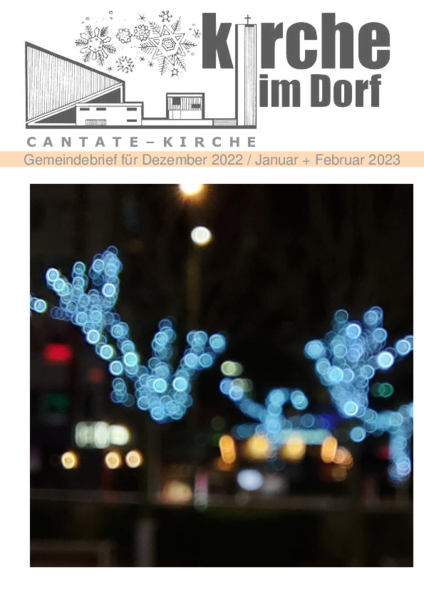 Titelbild Winterbrief 2022/23 - Lichter in der Nacht - Copyright: Peter Fahr und Team