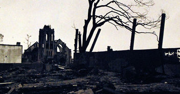 Dieses Foto aus dem September 1945 zeigt die Zerstörung, die die Atombombe in Hiroshima anrichtete. - Copyright: © National Museum of the U.S. Navy, public domain