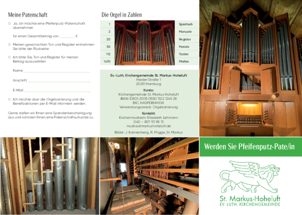 Flyer mit Informationen zur Orgelsanierung - Copyright: St. Markus