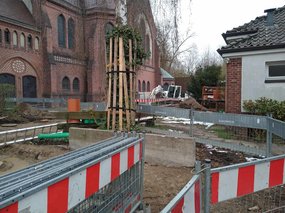 Baustelle Kreuzkirche Ende März