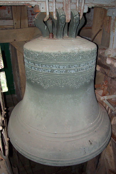 Glocke von 1669 in der St. Pankratiuskirche Ochsenwerder - Copyright: Simone Vollstädt