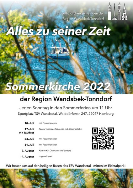 Plakat Sommerkirche 2022 - Copyright: Kirchen im Wandsetal