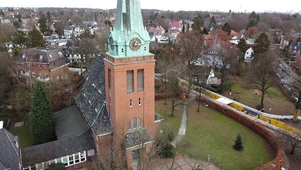 Luftaufnahme Kirche Groß Flottbek - Copyright: Familie Maack