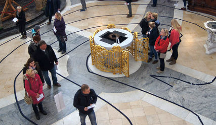 Das Schweige-Labyrinth im Michel – hier eine Aufnahme von 2015 - Copyright: Hauptkirche St. Michaelis