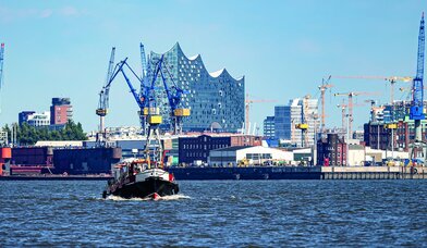 Hamburger Hafen mit Blick auf die Elphilharmonis - Copyright: Landesverband_BUND_Hamburg_eV