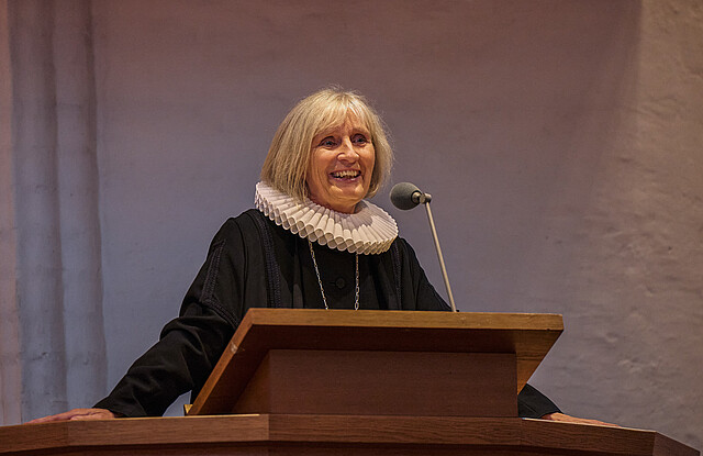 Pröpstin Ulrike Murmann bei ihrer Verabschiedung in der Hauptkirche St. Katharinen in Hamburg