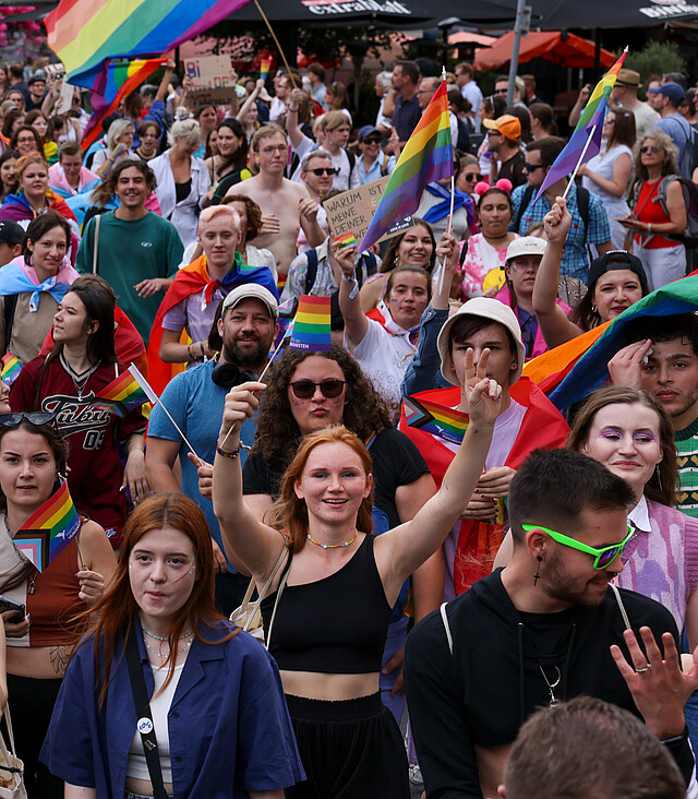 Menschen beim CSD