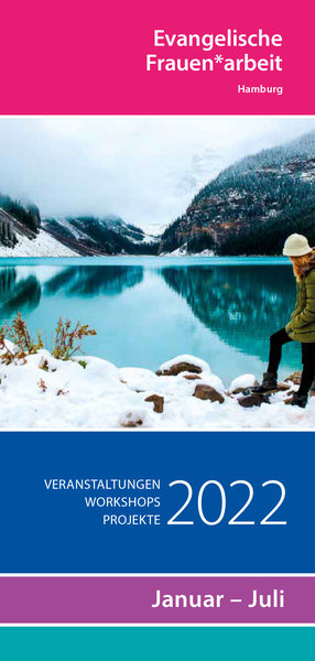 Deckblatt Programm_2022_1, Frau im Winter am See - Copyright: Frauenwerk West