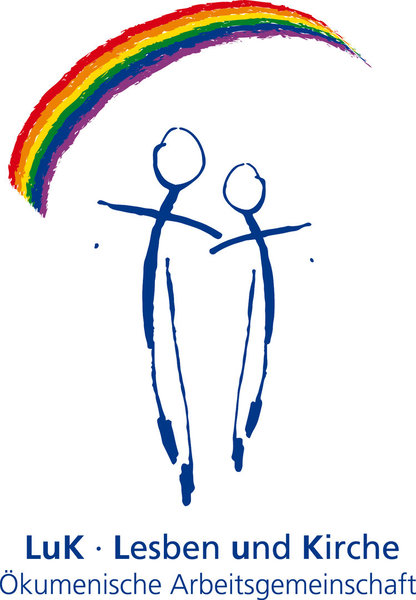 Illustration lesbisches Paar unter einem Regenbogen - Copyright: Luk Hamburg