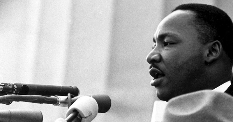 Martin Luther King während seiner "I have a dream"-Rede am 28. August 1963 in Washington