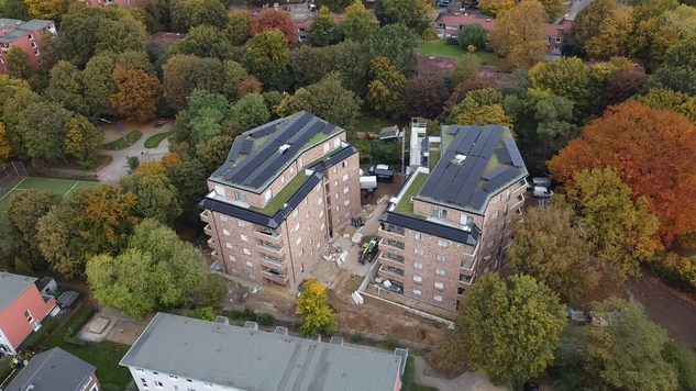 Luftaufnahme der Boberstraße in Lurup