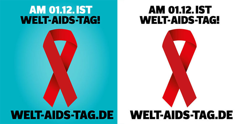 Die rote Schleife ist das Symbol des Kampfes gegen HIV und AIDS