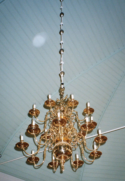 Leuchter in der St. Pankratiuskirche Ochsenwerder - Copyright: Simone Vollstädt