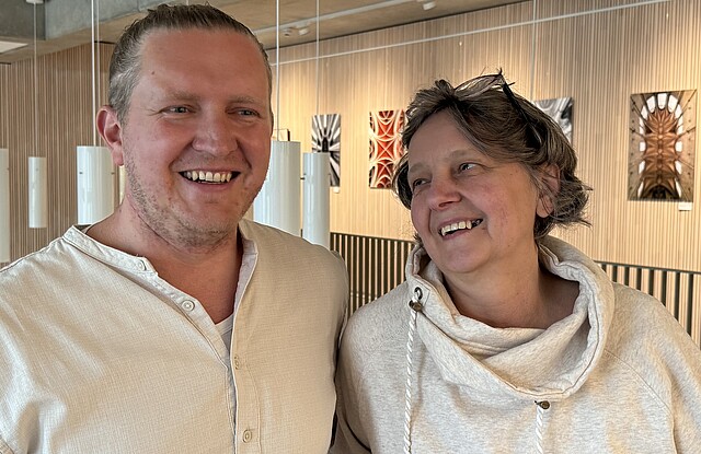 Die Projekleitung "Von Anfang an Willkommen", Bärbel Dauber und Iwan Ruzanov