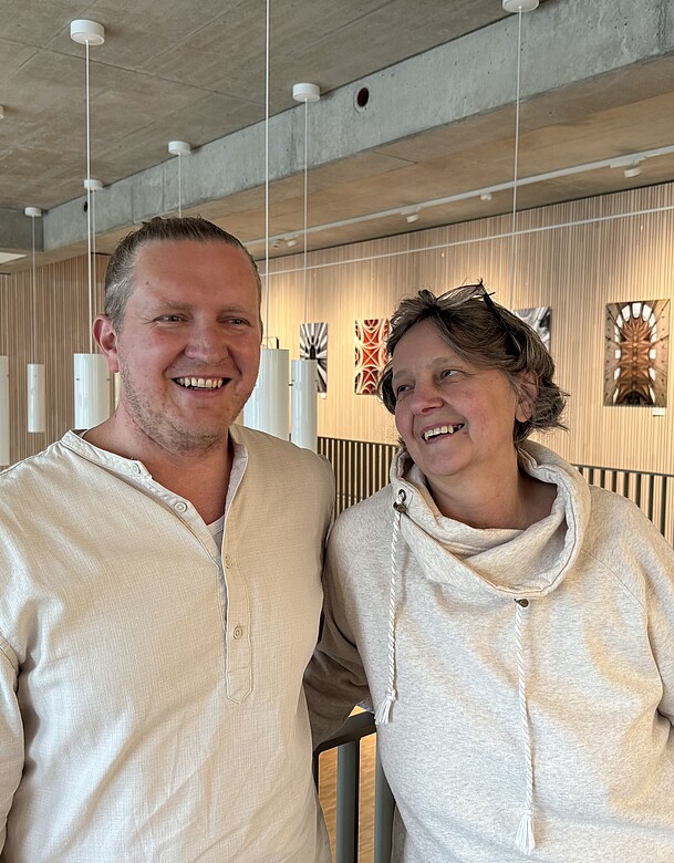 Die Projekleitung "Von Anfang an Willkommen", Bärbel Dauber und Iwan Ruzanov