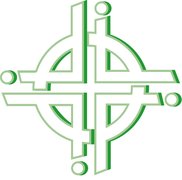 Kreis mit Kreuz in der Mitte, grün, ogo Weltgebetstag