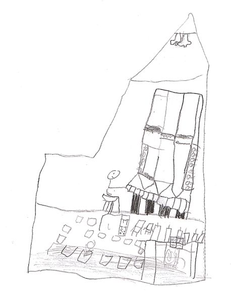 Zeichnung Kindergottesdienst Organist Frank Vollers - Copyright: KG Tonndorf