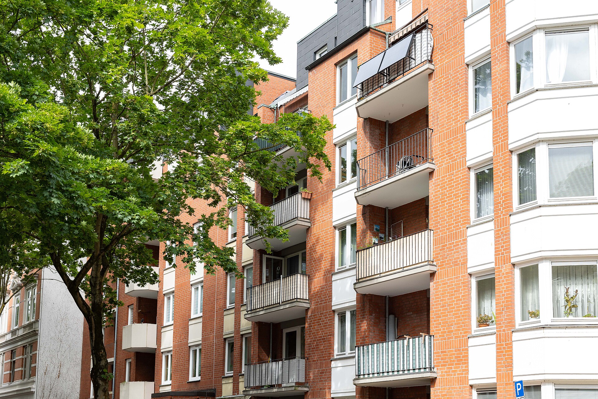 Eine Häuserfassade in Hamburg