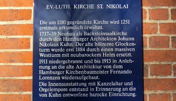 Tafel St. Nikolai Billwerder