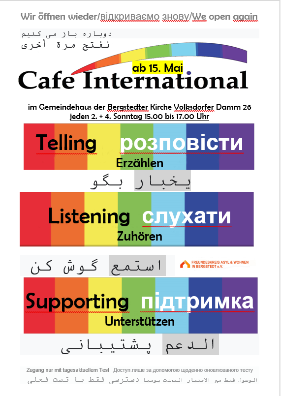 Einladung zum Cafe International