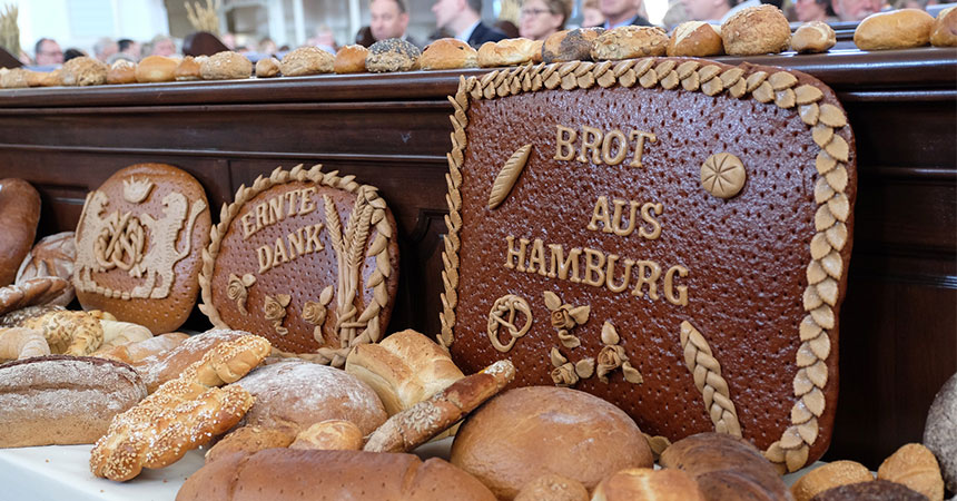Brot der Bäckerinnung für das Erntedankfest im Michel