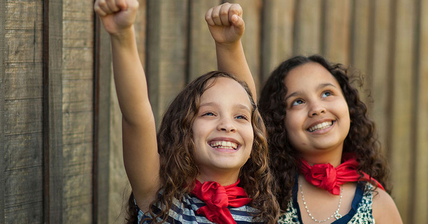 Der Welt-Mädchentag wird international begangen. Diese Mädchen kommen aus Paraguay.