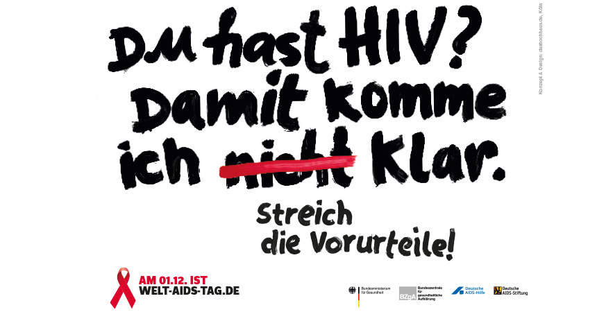 Motto der aktuellen Kampagne gegen AIDS